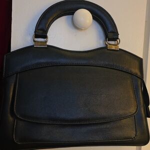 NOS New Vtg Outer Snap Pocket Compartments In Main Zip SUPPLE LEATHER